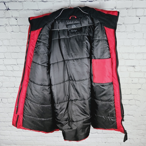 MOUNTAIN RIDGE | double zip & snap button closure reflective warm winter parka - Picture 5 of 11
